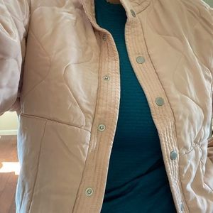 Peach quilted jacket